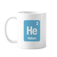 Dıythinker 350 ml He Helium Chemical Element Science Klasik Beyaz Çömlekçilik Seramik Saplı Kupa