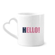 Dıythinker 350 ml Hello Quote Siyah Teşvir Pozitif Kupaları Seramik Kupa