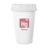 Dıythinker 350 ml Hg Chemical Element Science Klasik Kupa Beyaz Çömlekçilik Seramik Kupa