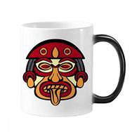 Dıythinker 350 ml Hint Soyut Sanat Çizim Totem Direk Yüz Renk Kupa