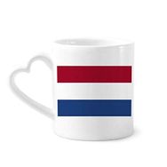 Dıythinker 350 ml Hollanda Ulusal Bayrak Avrupa Ülke Kupaları Seramik Kupa