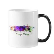 Dıythinker 350 ml Hong Kong Çin Ülke Şehir Suluboya İllüstrasyon Renk Kupa