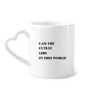 Dıythinker 350 ml I Am The Cutest Girl Kupaları Seramik Kupa