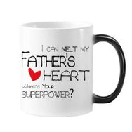 Dıythinker 350 ml I Can Melt My Father's Heart Best Papa Love Morphing Isıya Duyarlı Değişen Renk Kupa