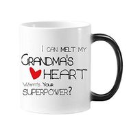 Dıythinker 350 ml I Can Melt My Grandmaã¢Â'¬Ëœs Heart Best Nine Nana Love Morphing Isıya Duyarlı Değişen Renk Kupalü Sapları