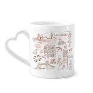 Dıythinker 350 ml I Love London Britain Big Ben Otobüs Kupaları Seramik Kupa