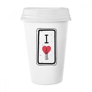 Dıythinker 350 ml I Love London Kelimeler Desenli Klasik Kupa Beyaz Çömlekçilik Seramik Kupa