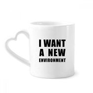 Dıythinker 350 ml I Want A New Environment Kupaları Seramik Kupa