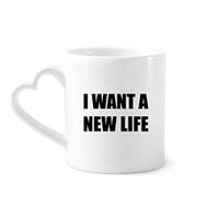 Dıythinker 350 ml I Want A New Life Kupaları Seramik Kupa