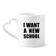 Dıythinker 350 ml I Want A New School Kupaları Seramik Kupa