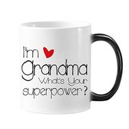 Dıythinker 350 ml I'M A Grandma What's Your Superpower Best Granny Morphing Isıya Duyarlı Değişen Renk Kupa
