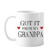 Dıythinker 350 ml It From My Grandpa Grandchildren Grandfather Present Klasik Kupa