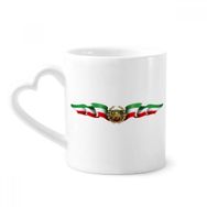 Dıythinker 350 ml İtalya Ulusal Amblem Ülke Seramik Kalp Saplı Kupa