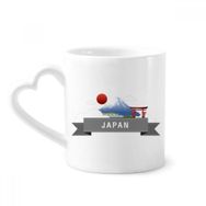 Dıythinker 350 ml Japon Dağı Fuji Kırmızı Güneş Rayı Tren Tapınağı Kupaları Seramik Kupa
