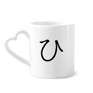 Dıythinker 350 ml Japon Katakana Karakteri HI Kupaları Seramik Kupa