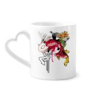 Dıythinker 350 ml Japon Sazan Dalgaları Desenli Kupaları Seramik Kupa