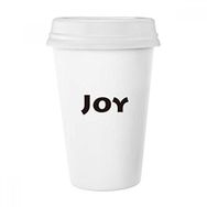 Dıythinker 350 ml Joy Word İlham Verici Sözler Klasik Beyaz Çömlek Seramik Kupa