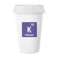 Dıythinker 350 ml K Potasyum Kimyasal Element Chem Klasik Kupa Beyaz Çömlekçilik Seramik Kupa
