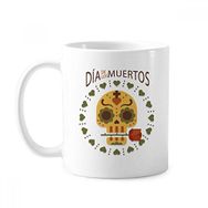 Dıythinker 350 ml Kafatası Gül Happy The Day Of The Dead Meksika Kültürü Klasik Kupa