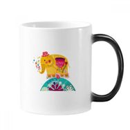Dıythinker 350 ml Kırmızı Şapka Milli Fil Pembe Renkli Renk Kupa