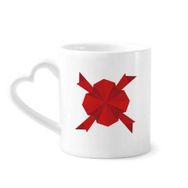 Dıythinker 350 ml Kırmızı Soyut Noel Dekorasyonu Origami Kupaları Seramik Kupa