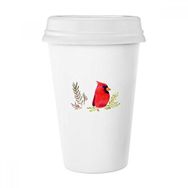 Dıythinker 350 ml Kuş Hayvan Magpie Kırmızı Klasik Kupa