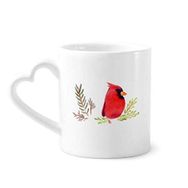 Dıythinker 350 ml Kuş Hayvan Magpie Kırmızı Kupaları Seramik Kupa