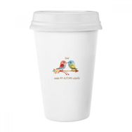 Dıythinker 350 ml Kuşlar Sonbahar Renkli Klasik Kupa