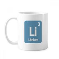 Dıythinker 350 ml Li Lityum Kimyasal Element Bilim Klasik Beyaz Çömlekçilik Seramik Saplı Kupa