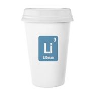 Dıythinker 350 ml Li Lityum Kimyasal Element Bilim Klasik Kupa Beyaz Çömlekçilik Seramik Kupa