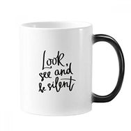 Dıythinker 350 ml Look See And Be Silent Alıntı Renk Kupa