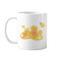 Dıythinker 350 ml Lotus Çiçeği Kabarcık Bitki Çiçek Klasik Beyaz Çömlek Seramik Saplı Kupa