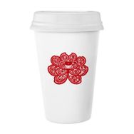 Dıythinker 350 ml Lotus Çin Zodyak Kağıt Kesim Çiçek Hayvan Klasik Kupa