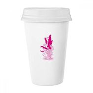 Dıythinker 350 ml Lotus Yaprağı Lotus Çiçeği Su Bitki Klasik Kupa Beyaz Çömlekçilik Seramik Kupa
