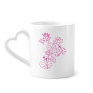Dıythinker 350 ml Lotus Yaprağı Lotus Çiçek Çiçek Bitki Kupaları Seramik Kupa