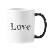 Dıythinker 350 ml Love Word İlham Verici Alıntı Sevgililer Günü Değişen Renk Kupa