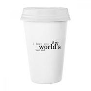 Dıythinker 350 ml Love World's Best Dad Festival Alıntı Klasik Kupa Beyaz Çömlekçilik Seramik Kupa