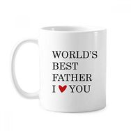 Dıythinker 350 ml Love You Best Father Dad Festival Alıntı Klasik Beyaz Çömlek Seramik Saplı Kupa