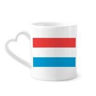 Dıythinker 350 ml Lüksemburg Ulusal Bayrağı Avrupa Ülke Kupaları Seramik Kupa