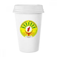 Dıythinker 350 ml Madagaskar Afrika Ulusal Amblem Klasik Kupa Beyaz Çömlekçilik Seramik Kupa