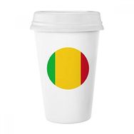 Dıythinker 350 ml Mali Afrika Ulusal Amblem Klasik Kupa Beyaz Çömlekçilik Seramik Kupa