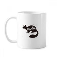Dıythinker 350 ml Marten Siyah ve Beyaz Hayvan Klasik Kupa