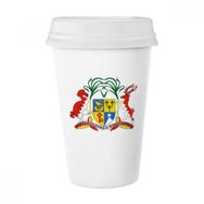 Dıythinker 350 ml Mauritius Afrika Ulusal Amblem Klasik Kupa Beyaz Çömlekçilik Seramik Kupa