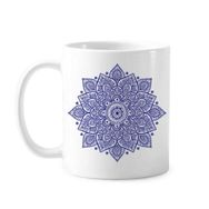 Dıythinker 350 ml Menekşe Dekoratif Klasik Çiçek Desenli Klasik Kupa