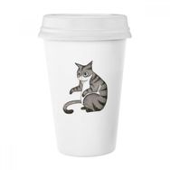 Dıythinker 350 ml Miaoji Resim Ejderha-Li Suluboya Kedi Klasik Kupa