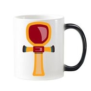 Dıythinker 350 ml Mısır Kültürü Kırmızı Sarı Mavi Asa Soyut İllüstrasyon Desen Değişen Renk Kupa