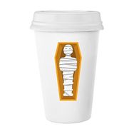 Dıythinker 350 ml Mısır Kültürü Sarı Mumya Tabut Soyut İllüstrasyon Desen Klasik Kupa