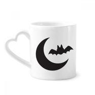 Dıythinker 350 ml Moon Bat Happy Fear Cadılar Bayramı Kupaları Seramik Kupa