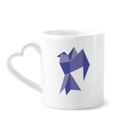 Dıythinker 350 ml Mor Origami Soyut Güvercin Desenli Kupaları Seramik Kupa