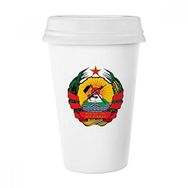 Dıythinker 350 ml Mozambik Afrika Ulusal Amblem Klasik Kupa Beyaz Çömlekçilik Seramik Kupa